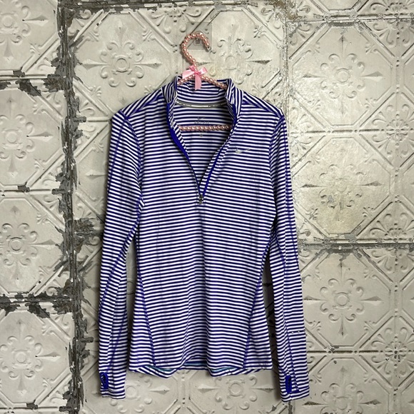 Like new Nike running striped quarter zip - Picture 1 of 7